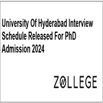 University Of Hyderabad Interview Schedule Released For PhD Admission 2024